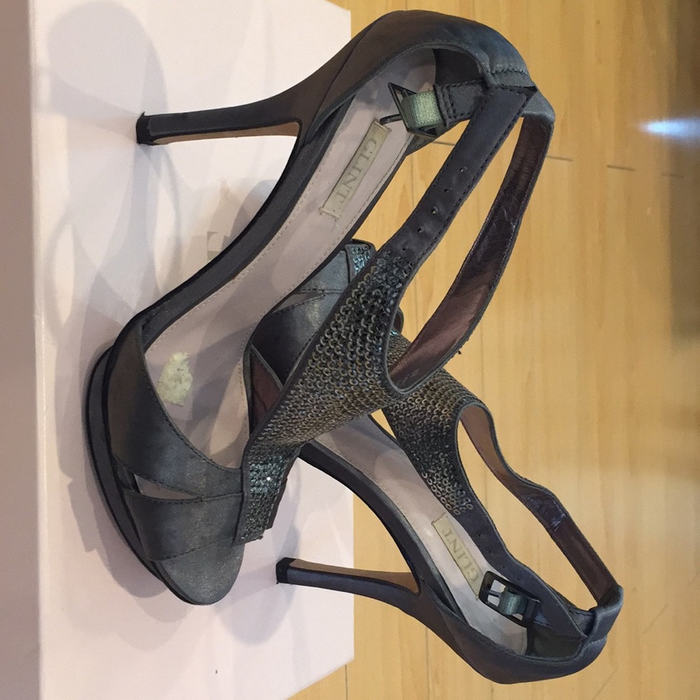 Glint grey heels